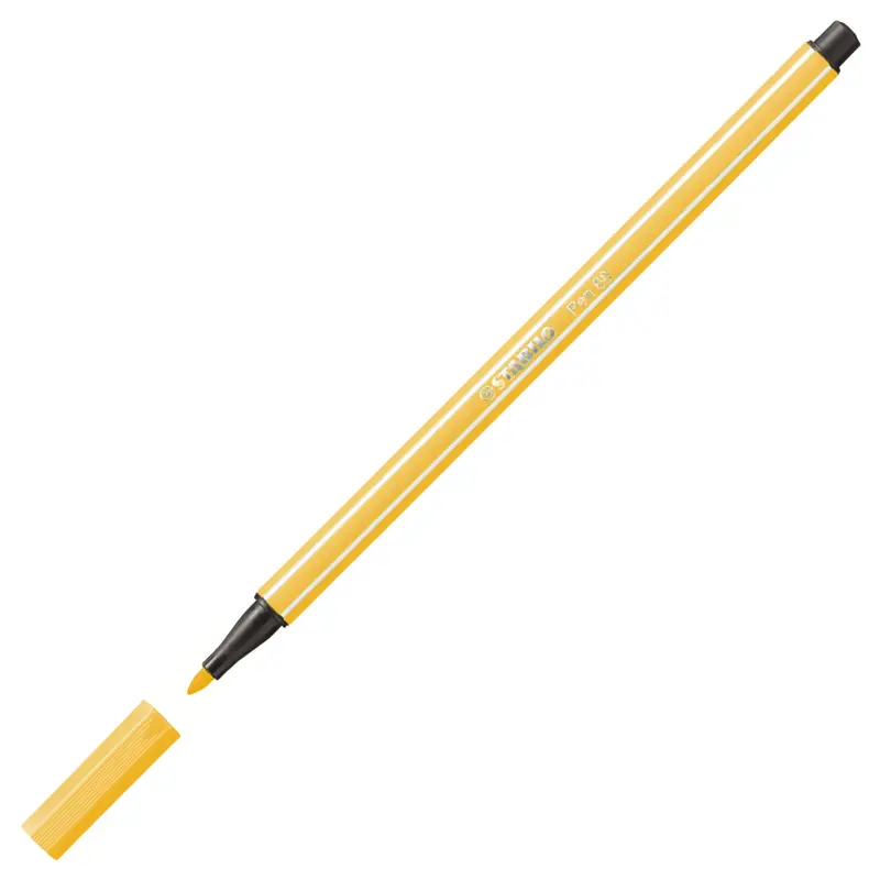 Stabilo 68/44 Keçe Uçlu Boya Kalemi 1.0mm Sarı x 10 Lu Kutu