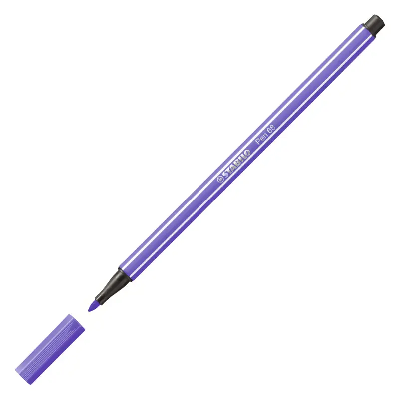 Stabilo 68/55 Keçe Uçlu Boya Kalemi 1.0mm Mor x 10 Lu Kutu