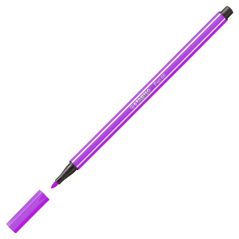 Stabilo 68/58 Keçe Uçlu Boya Kalemi 1.0mm Lila x 10 Lu Kutu