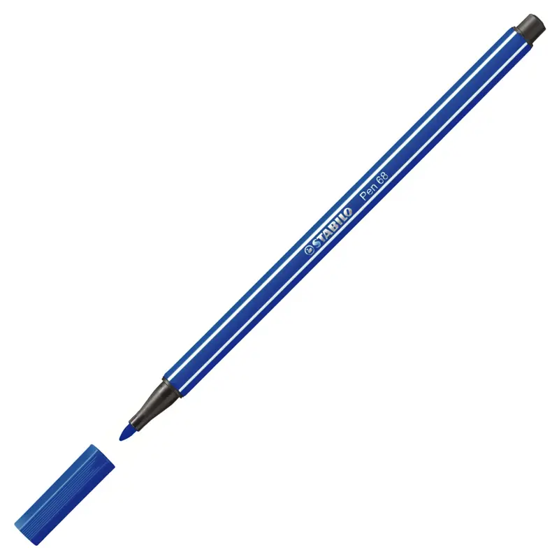 Stabilo 68/32 Keçe Uçlu Boya Kalemi 1.0mm Koyu Mavi x 10 Lu Kutu