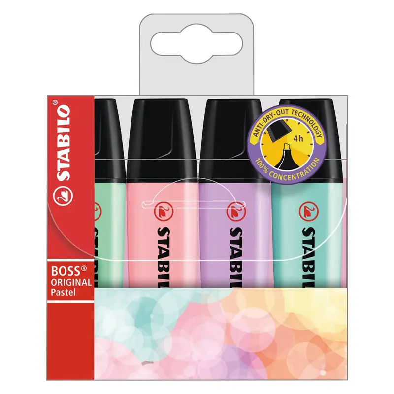 Stabilo Boss Fosforlu Kalem Pastel 4 Lü Paket