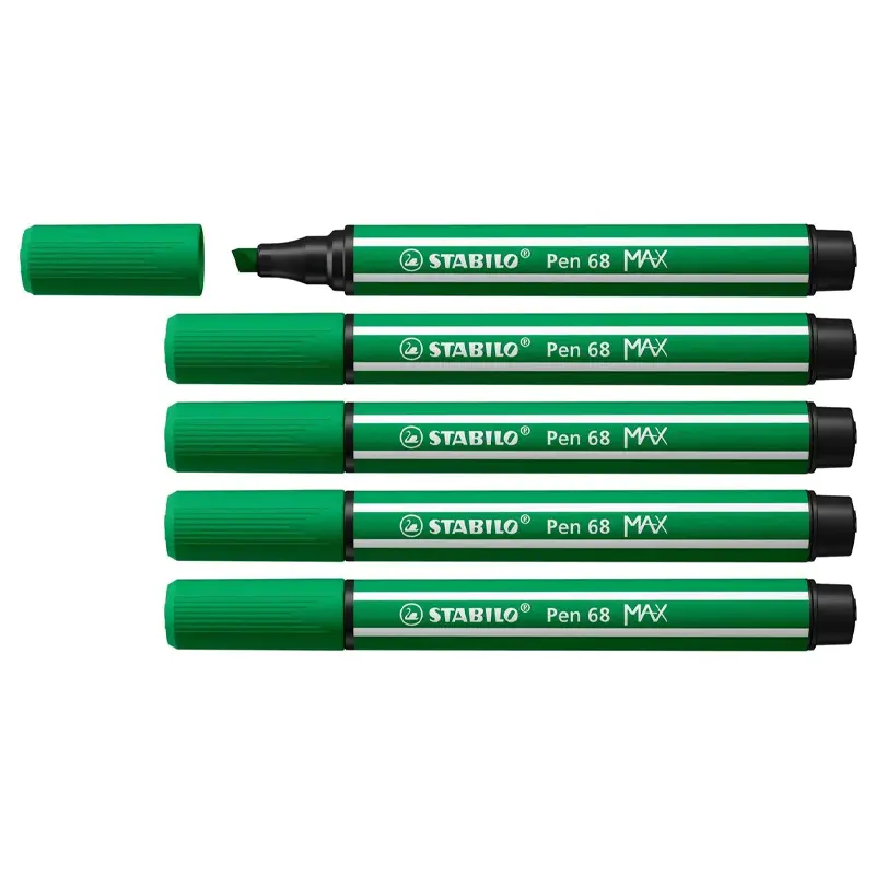 Stabilo 768/36 Max 68 Keçe Uçlu Kalem Yeşil x 5 Li Kutu