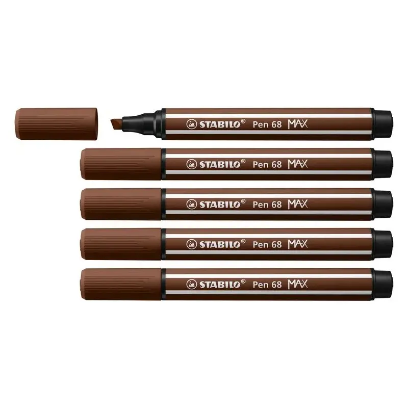 Stabilo 768/45 Max 68 Keçe Uçlu Kalem Koyu Kahverengi x 5 Li Kutu