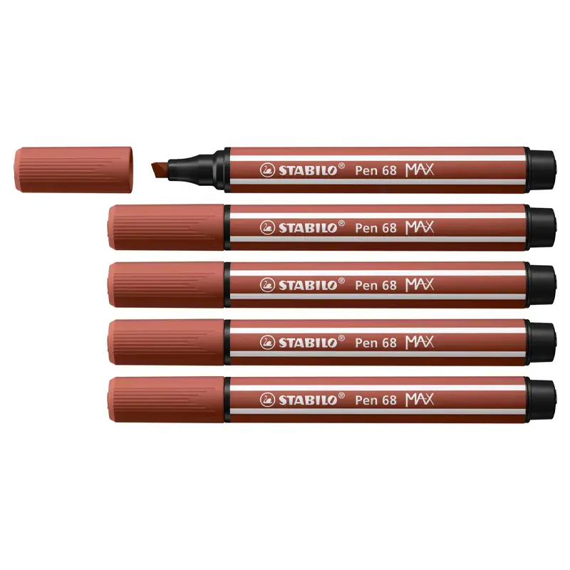 Stabilo 768/75 Max 68 Keçe Uçlu Kalem Kiremit x 5 Li Kutu