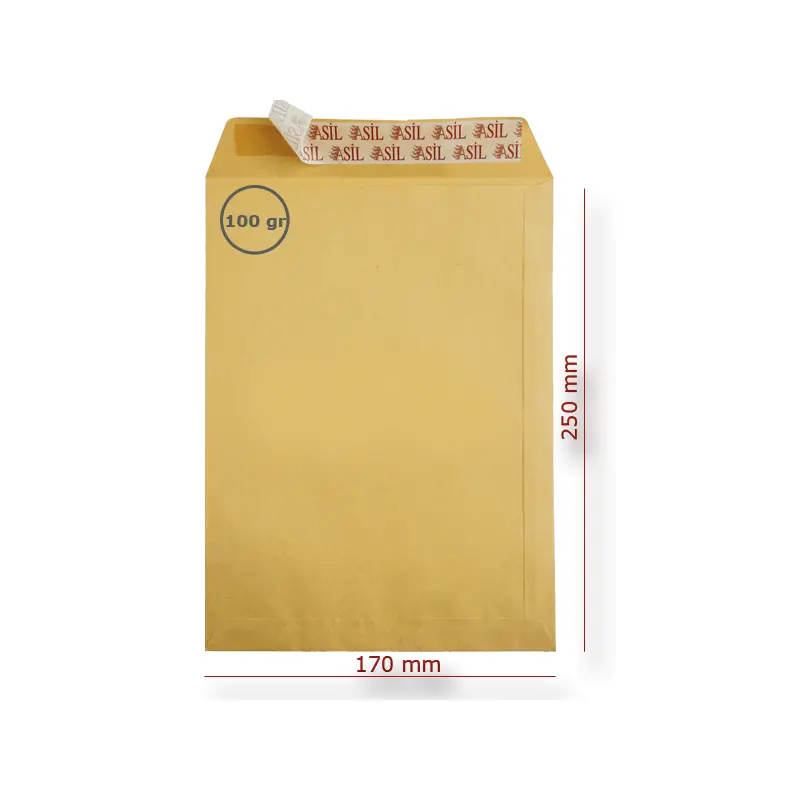 Asil Doğan Torba Zarf Formula Silikonlu 17x25cm 100 Gr. x 100 Lü Paket