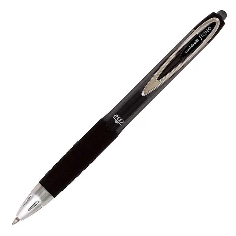 Uni-Ball 207ND Signo Jel İğne Uç Mekanik Roller Kalem 0.7mm Siyah 12 Li Kutu