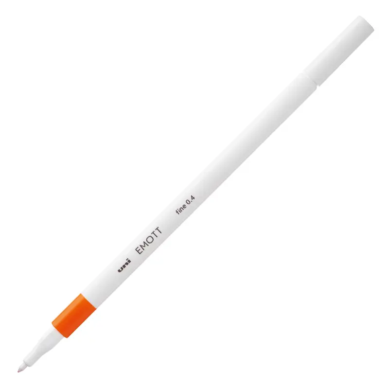 Uni-Ball Emott Fine Akrilik Uçlu Kalem 0.4mm Turuncu 10 Lu Kutu