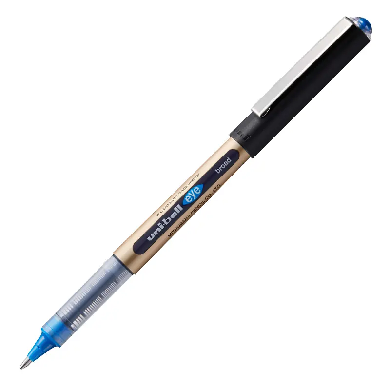 Uni-Ball UB-150 Eye Broad Bilye Uç İmza Kalemi Jel Roller Kalem 1.0mm Mavi 12 Li Kutu