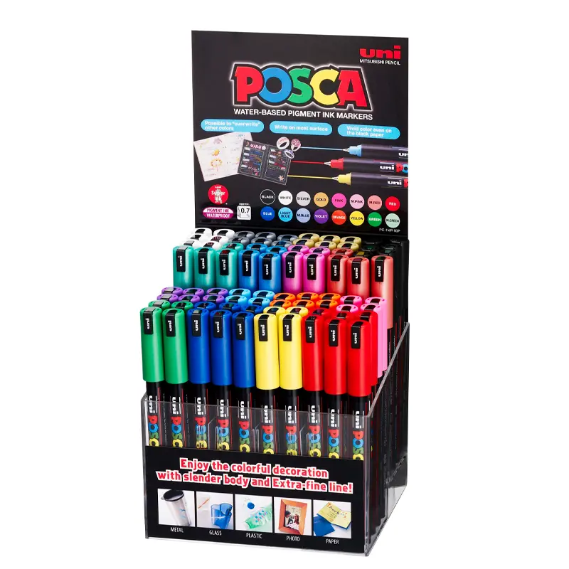 Uni-Ball PC-1MR Posca Su Bazli Poster Markörü 0.7mm 80 Li Set