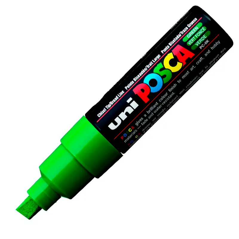 Uni-Ball PC-8K Posca Su Bazli Poster Markörü 8.0mm Yeşil 6 Lı Kutu
