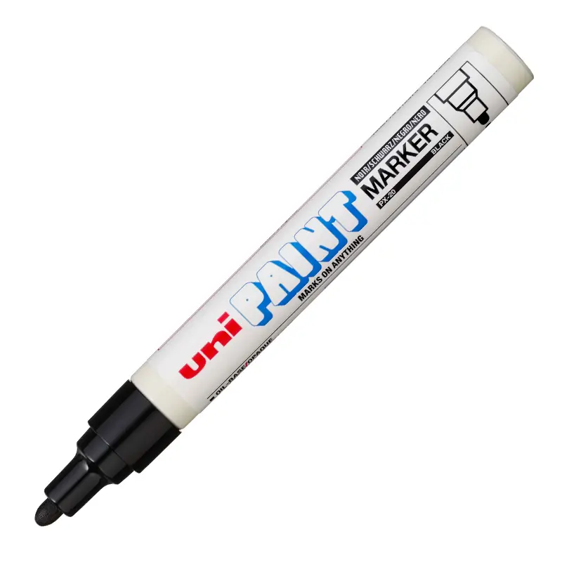 Uni-Ball PX-20 Paint Marker Boyama Markörü 2.2-2.8mm Siyah 12 Li Kutu