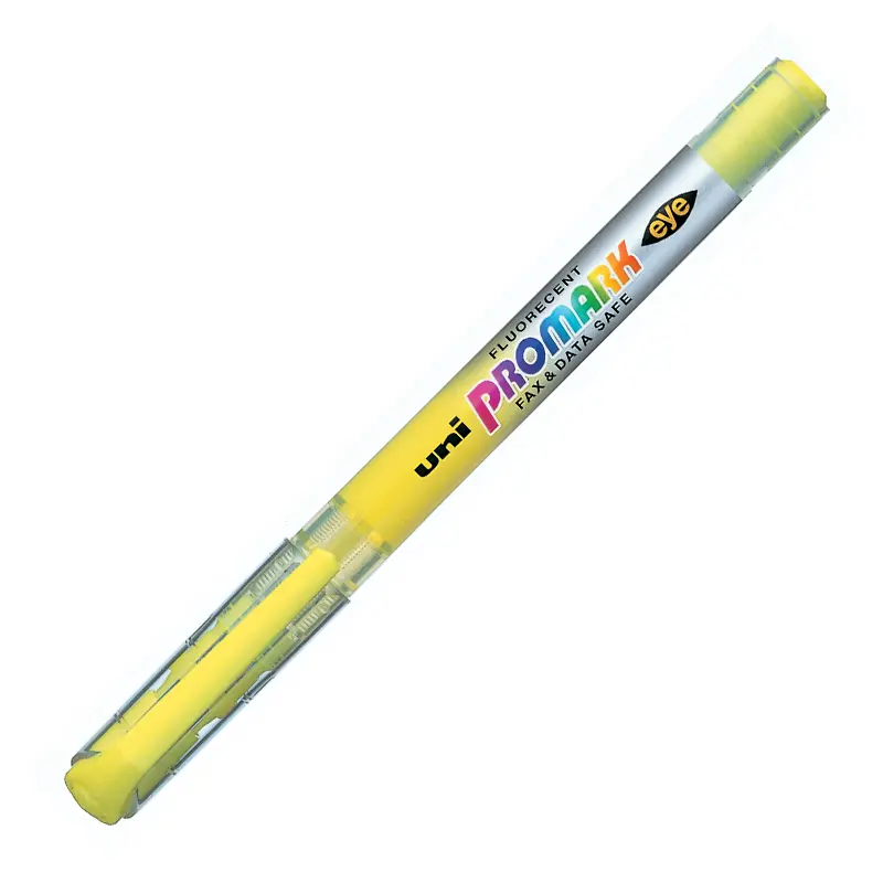 Uni-Ball USP-105 Promark Eye Cep Tipi Fosforlu Kalem Sarı 12 Li Kutu
