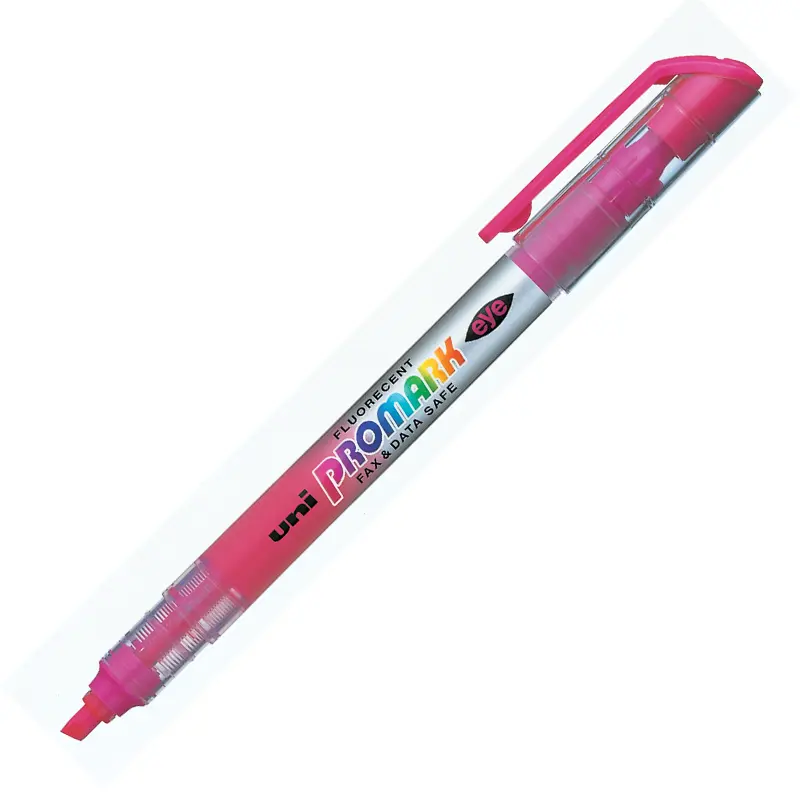 Uni-Ball USP-105 Promark Eye Cep Tipi Fosforlu Kalem Pembe 12 Li Kutu