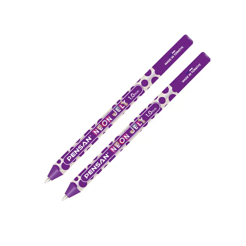 Pensan 2801 Jely Neon Jel Kalem 1.0mm Mor 12 Li Kutu