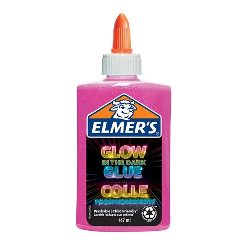 Elmers 2162079 Karanlıkta Parlayan Yapıştırıcı 147 ML Pembe