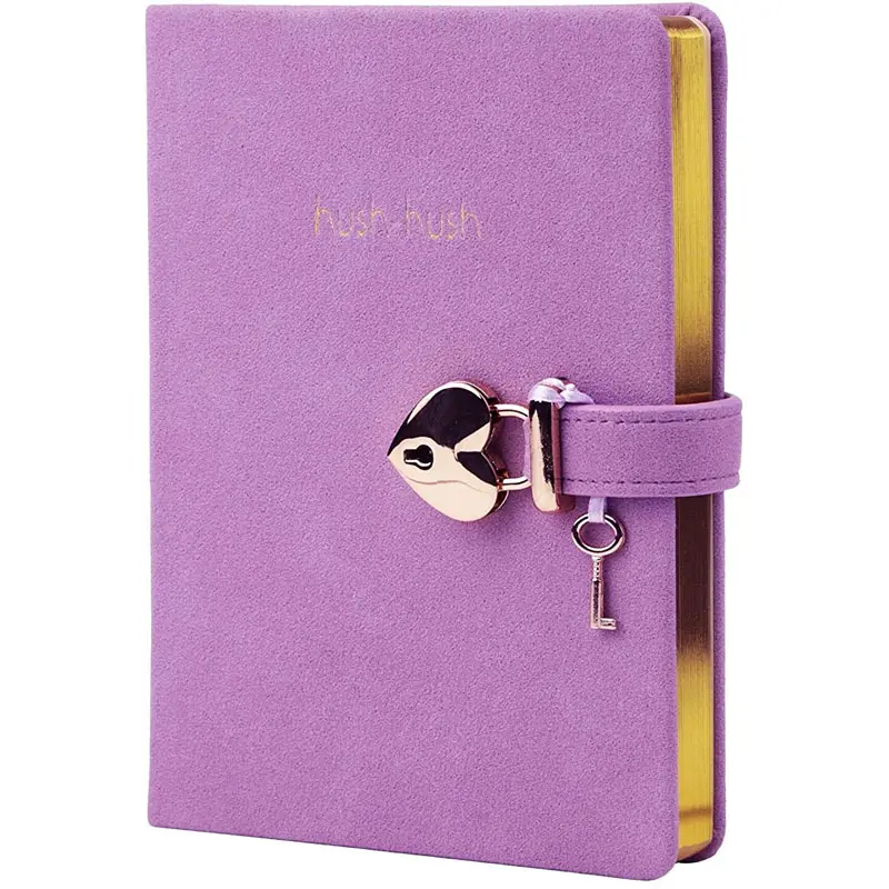 Victoria Journals 1333 Hush Hush Kilitli Defter 13x18cm 80 Gr. 160 Yaprak Çizgili Lila